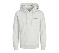 JACK & JONES Jjalvis Sweat zippé à Capuche Veste de survêtement, Blanc-Gris, L Homme