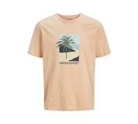 Jack & Jones Jjbarbados Tee SS Crew Neck, Peach Parfait, S