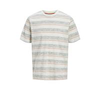 JACK & JONES Jjbirk Striped Tee SS Crew Neck Shirt rayé à col Rond, Iceberg Green, XS Hommes