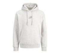 JACK & JONES Jjcorp Graphic Sweat Hood Noos, Melange Blanc, XXL Homme, Melange Blanc, XXL