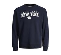 Jack & Jones Jjcory Sweat à col Rond, Blazer Bleu Marine/imprimé : New York, L Homme