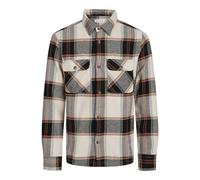 JACK & JONES Jjdarren Surchemise en Flanelle Ls Chemise décontractée, Beige Clair, M Homme