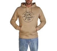 Jack & Jones JJEADRIAN Sweat à capuche pour homme, coupe droite, imprimé, noir, gris, vert, marron, beige, bleu, tailles S, M, L, XL, XXL, 3XL
