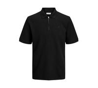 JACK & JONES Jjeaustin Polo zippé SS Noos Pls - Grande Taille, Noir, 4XL