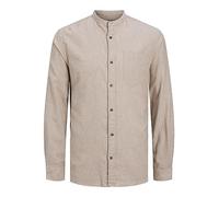 JACK & JONES Jjeband T-shirt Melange Ls Sn Homme Chemise, Crème, S