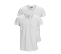 JACK & JONES Jjebas Tee SS Lot de 2 t-Shirts à col en U pour Homme - - X-Small