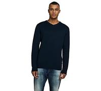 JACK & JONES Jjebasic Knit V-neck Noos, Pull Homme, Bleu (Navy Blazer Navy Blazer), X-Large