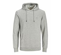 JACK & JONES Jjebasic Logo Hood Sweat À Capuche Homme, Gris Clair chiné, L (EU)