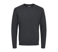 JACK & JONES Jjebasic Pull en Tricot à col Rond Noos Pls pour Homme, Gris foncé mélangé, 6XL