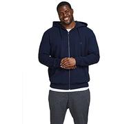 Jack & Jones JJEBASIC Sweat Zip Hood Noos PS Pull Cardigan, Navy Blazer, EU6XL US4XL/ Homme