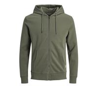 JACK & JONES Jjebasic Sweat zippé à Capuche Noos Pull Cardigan, Dusty Olive, S Homme