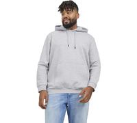 JACK & JONES PLUS Jjebradley Noos Pls Sweat à Capuche Sweatshirt, Gris Clair chiné, 4XL Homme