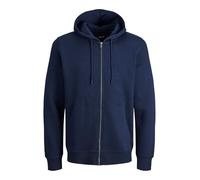 Jack & Jones Homme Jjebradley À Capuche Zippé Noos Pls Veste Sweat-Shirt, Marine, 4XL Grande Taille EU