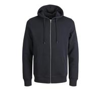 Sweat à capuche zippé Relaxed Fit Manches longues Noir Thad Noir 5XL