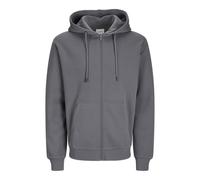 Jack & Jones JJEBRADLEY Veste à Capuche avec Fermeture éclair Unie, Gris, XS