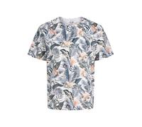 JACK & JONES Jjebryan AOP T-Shirt S/S à col Rond Noos, Blanc, M Hommes
