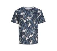 JACK & JONES Jjebryan AOP T-Shirt S/S à col Rond Noos, Sky Captain, S Hommes