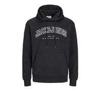 JACK & JONES JJECALEB Varsity Sweat à Capuche Noos, Noir, XS