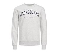 JACK & JONES Jjecaleb Varsity Sweat Crew Neck Sn Jnr Garçon Maillot de survêtement, White Melange/Fit:loose, N/A