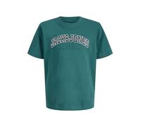 JACK & JONES Jjecaleb Varsity Tee SS O-Neck Noos JNR T-Shirt, Atlantic Deep, 16 Ans