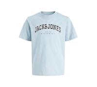 JACK & JONES Jjecaleb Varsity Tee SS O-Neck Noos JNR T-Shirt, Bleu céleste, 10 Ans