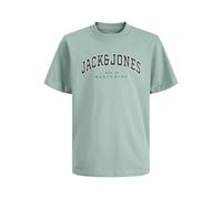 JACK & JONES Jjecaleb Varsity Tee SS O-Neck Noos Pls - Grande Taille, Bleu minéral., 5XL
