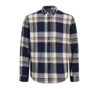 JACK & JONES Jjeclassic Automne Check Shirt Ls Sn Chemise à Manches Longues, Bleu Marine, L Homme