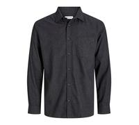 JACK & JONES Jjeclassic Shirt L/S Sn Pls, Gris foncé mélangé, XXL Hommes