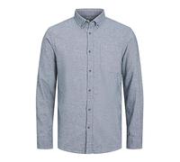 JACK & JONES Jjeclassic T-Shirt Melange Ls Sn Chemise, Bleu Jeans Clair, L Homme