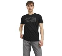JACK & JONES T-Shirt gris / noir, Taille S