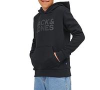 JACK & JONES Jjecorp Logo Sweat Hood Noos Jnr Garçon Sweatshirt à capuche, Noir, 152