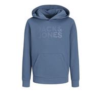 JACK & JONES Jjecorp Logo Sweat Hood Noos JNR Sweatshirt à Capuche, Oceanview/Imprimé : Big Tonal, 140 Garçon
