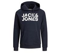 JACK & JONES Jjecorp Logo Sweat Hood Noos Ps Homme Hooded Sweatshirt, Navy Blazer, 4XL Grande taille