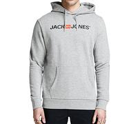 Jack & Jones Logo Hoodie Gris L Homme