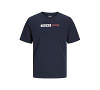 JACK & JONES Jjecorp Logo Tee Play SS O-Neck Noos T-Shirt, Navy Blazer 2, S Hommes