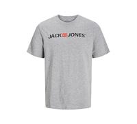 JACK & JONES Jjecorp Logo Tee Ss Crew Neck Noos, T-Shirt Homme, Gris (Light Grey Melange Detail: Slim Fit - Melange), X-Large