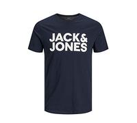 JACK & JONES Jjecorp Logo Tee SS Crew Neck Ss19 Noos T-Shirt, Bleu (Navy Blazer Fit: Slim/Large Print), Medium Homme