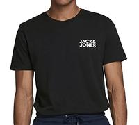 Jack & Jones Homme Jjecorp Logo Tee O-Neck Noos T-Shirt, Noir (Black Slim/Small Print), M EU