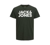 JACK & JONES Jjecorp Logo Tee SS O-Neck Noos T-Shirt, Vue sur la Montagne/Coupe : Mince/Grand imprimé, S Homme