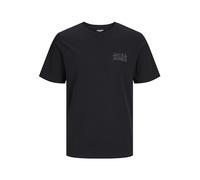 JACK & JONES T-Shirt gris basalte / noir, Taille S
