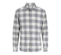 JACK & JONES Jjedover Ls Sn T-Shirt à Carreaux, Blanc., M