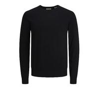 JACK & JONES Jjeemil Knit Crew Neck Noos Homme JJEEMIL COL ROND EN MAILLE NOOS, Noir, L
