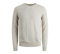 JACK & JONES Jjeemil Knit Crew Neck Noos Homme JJEEMIL COL ROND EN MAILLE NOOS, Oatmeal/Detail:melange, L