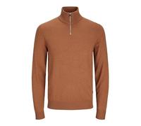 JACK & JONES Jjeemil Knit Half Zip Noos Homme Pull en tricot, Mocha Bisque, M