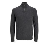 JACK & JONES Jjeemil Knit Half Zip Noos Homme Pull-over, Noir, XXL