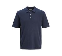 JACK & JONES Jjeemil Knit Relaxed Polo SS Sn, Blazer Bleu Marine, M Hommes