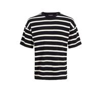 JACK & JONES Jjeemil Knit Tee SS Sn T-Shirt Tricot, Noir/Rayures : Nuage Danseur, L Hommes