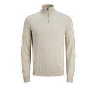 Jack & Jones Jjeemil Pull en Tricot à Demi-Fermeture Éclair pour garçon, Crème, 152