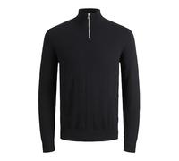 Jack & Jones Jjeemil Pull en Tricot Demi-zippé Noos JNR pour garçon, Noir, 152
