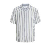 JACK & JONES Jjeenzo Stripe Resort SS Sn T-Shirt Chemise à Manches Courtes, Blanc, XL Hommes